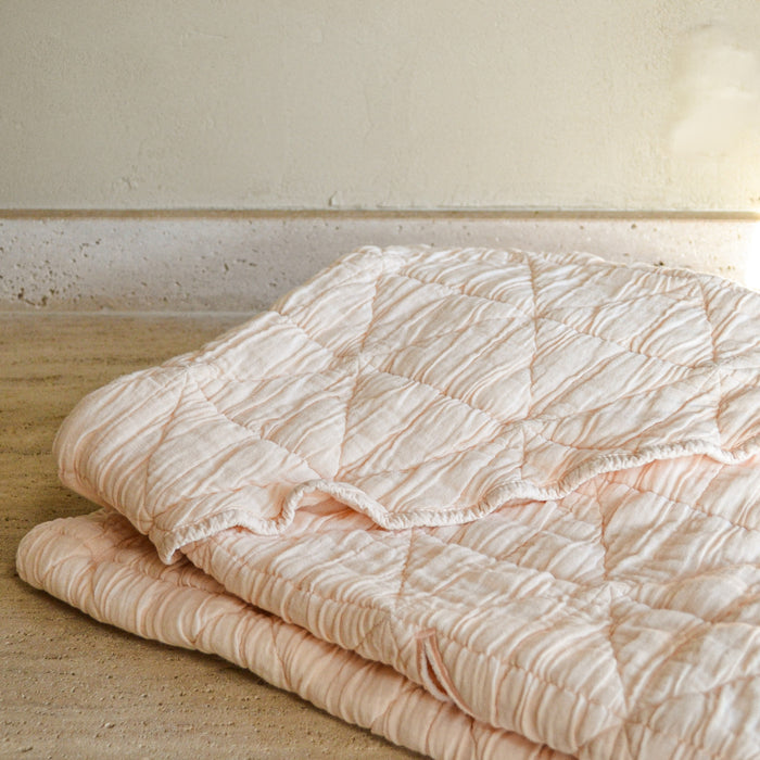 Bobbie Cream Pink Hooded blanket