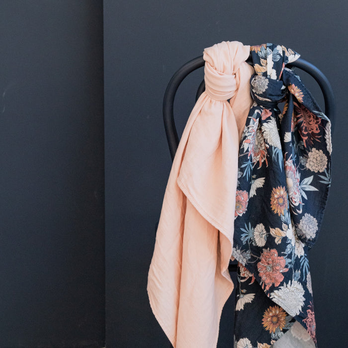 Poppy muslin swaddles