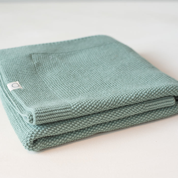 Knitted blanket Green
