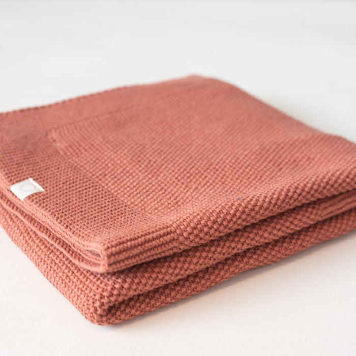 Knitted blanket Terracotta