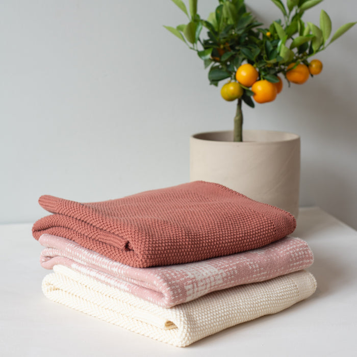 Knitted blanket Terracotta