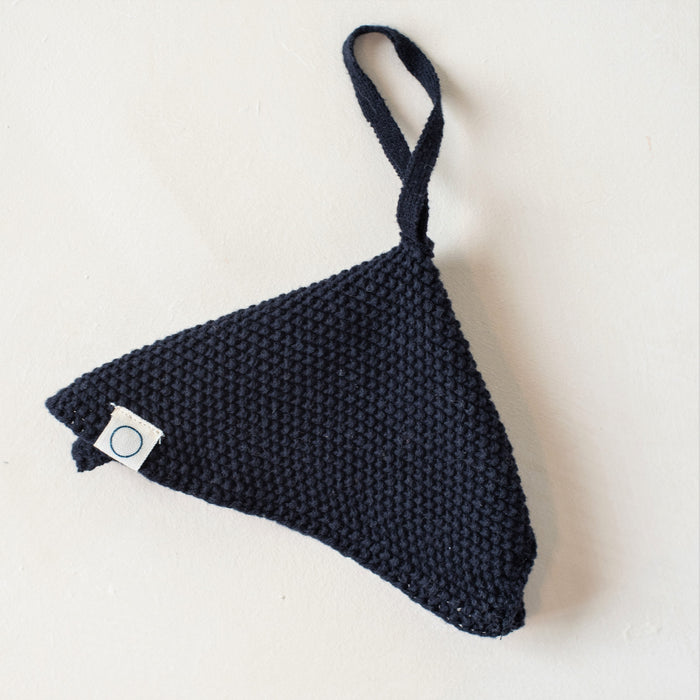 Knitted pacifier hanger Navy