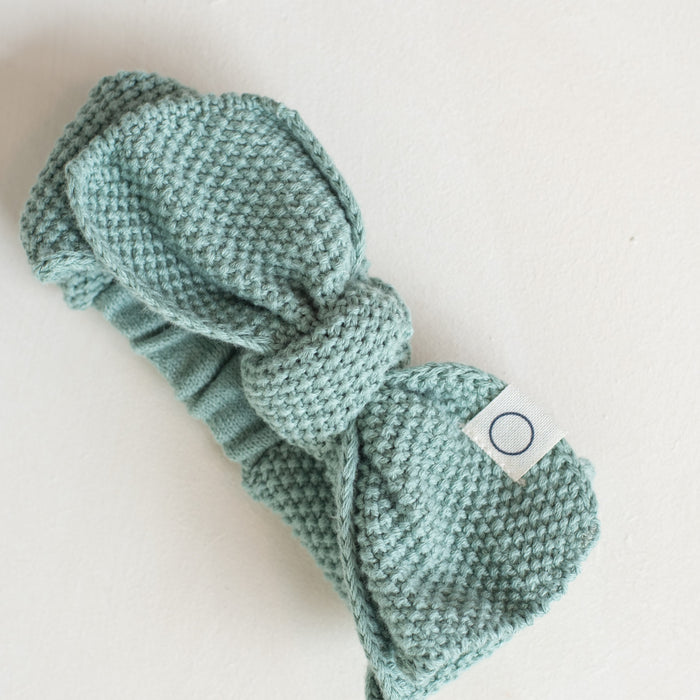 Knitted headband Green