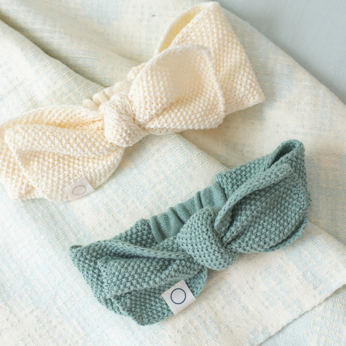 Knitted headband Green