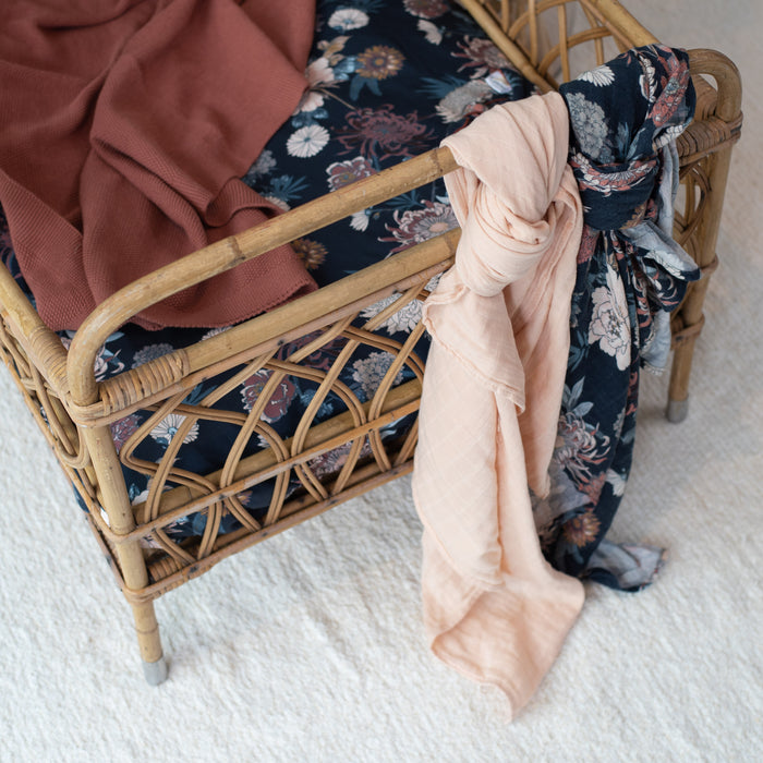 Poppy muslin swaddles