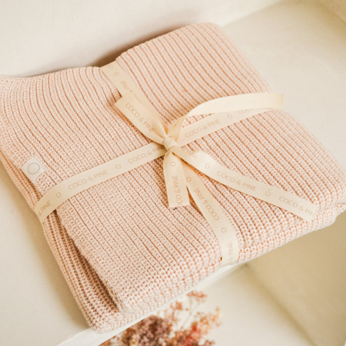 Blanket woolmix - Cream pink